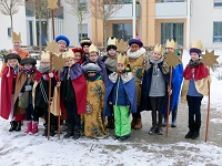 Teilgruppe der Sternsinger in der Pfarrei St. Marien