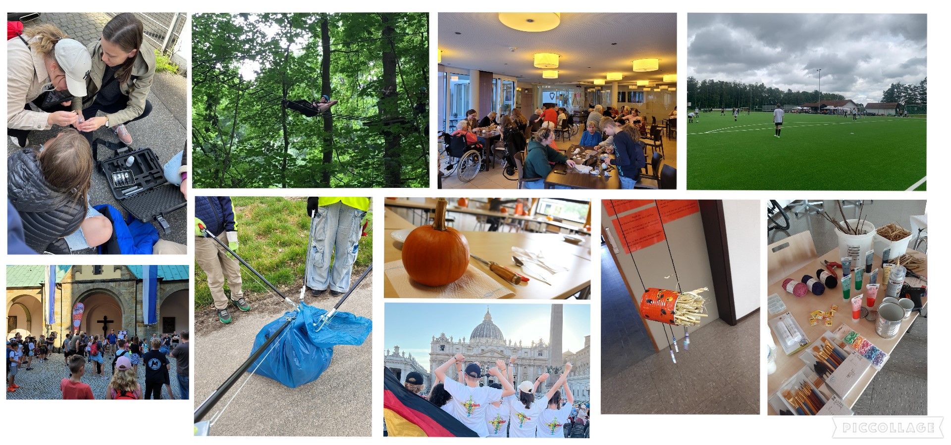 Collage verschiedener Messdieneraktionen