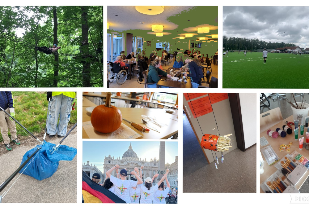 Collage verschiedener Messdieneraktionen