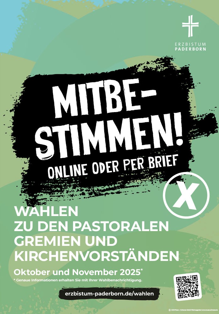 Mitbestimmen online oder per Brief. Wahlen zu den pastoralen Gremien und Kirchenvorständen in der Pfarrei Heilig Kreuz Kamen.